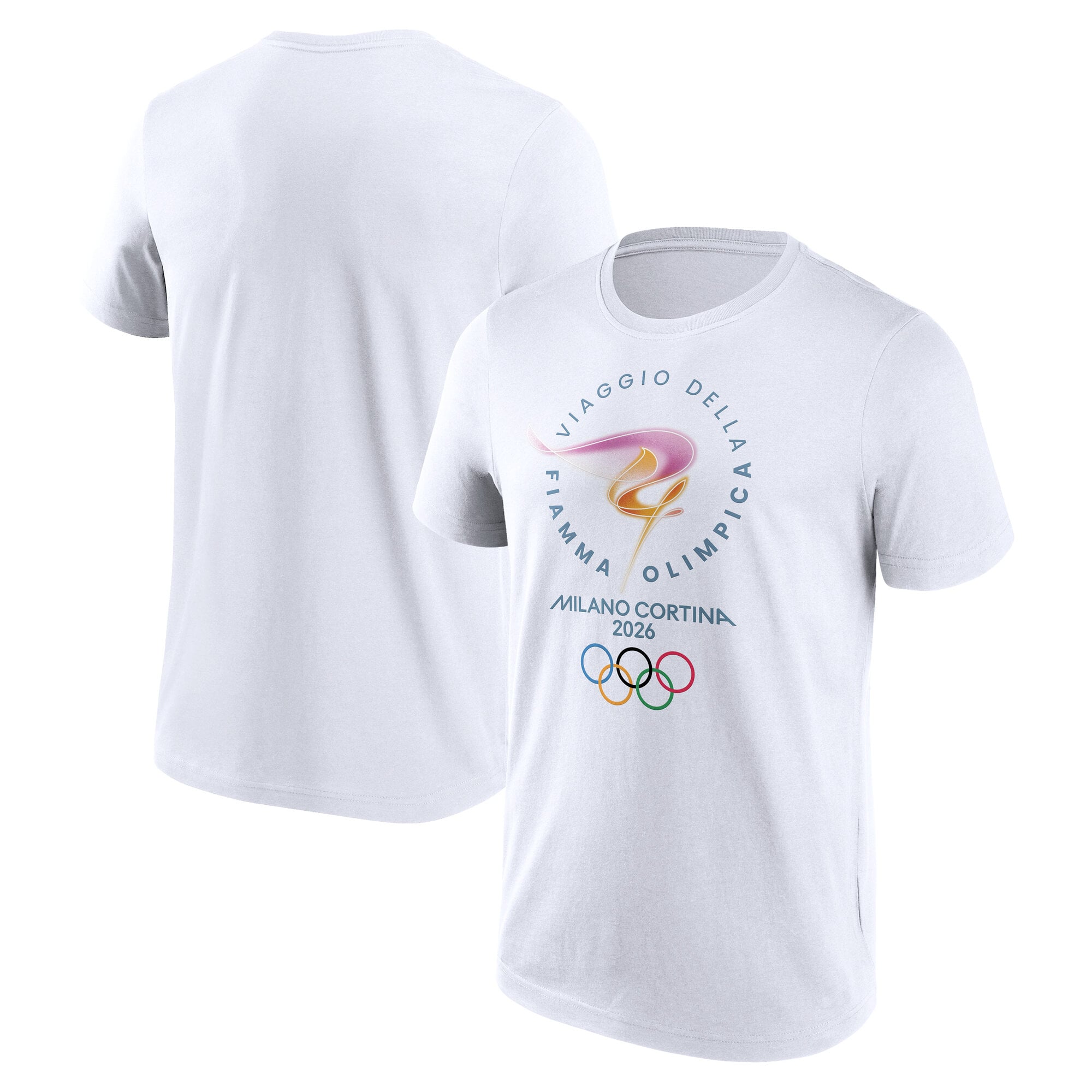 Milano Cortina 2026 Maglietta Olympics Torch - Bianco - Uomo