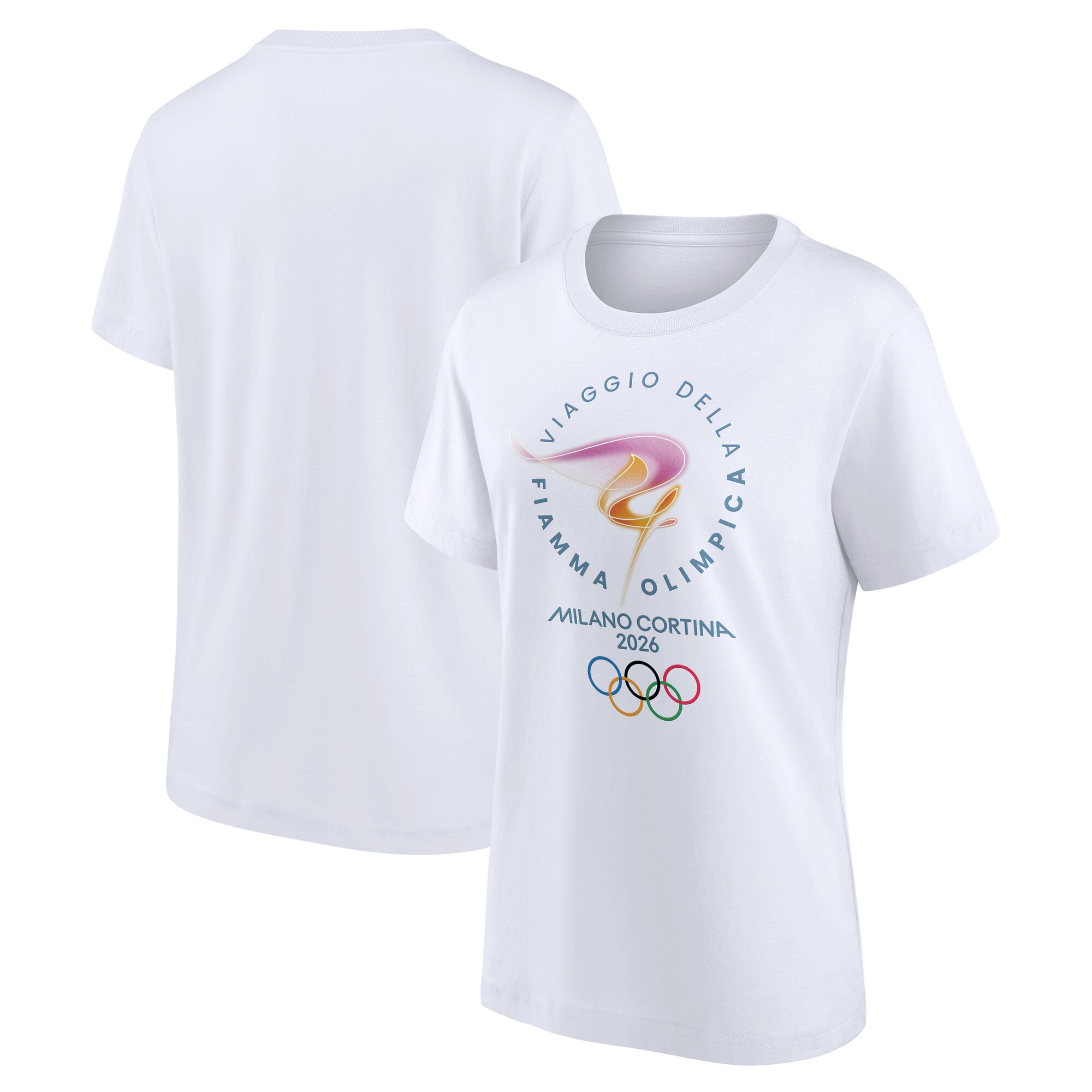 Milano Cortina 2026 Maglietta Olympics Torch - Bianco - Donna