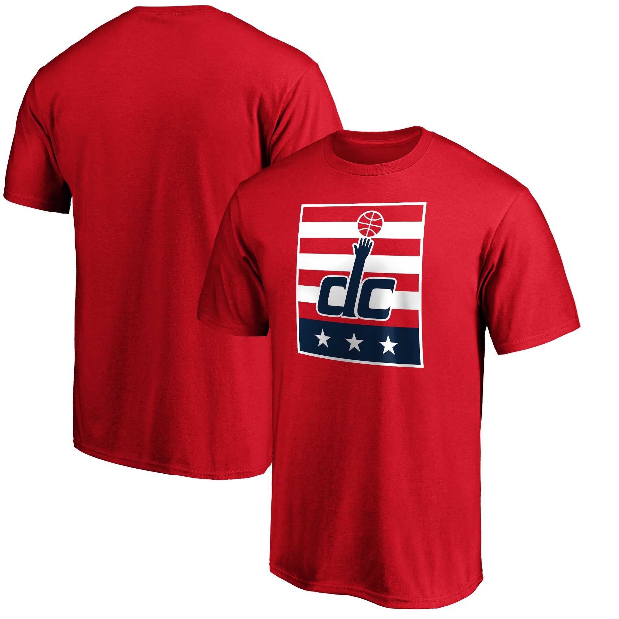 Fanatics Mto Label Men's Red Washington Wizards Dc Block T-Shirt - Red