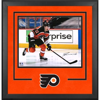 Travis Konecny Philadelphia Flyers Autographed Deluxe Framed 16" x 20" Reverse Retro Jersey Skating Photograph