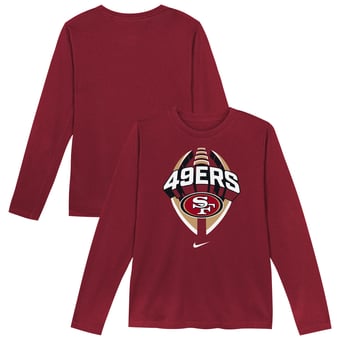 Preschool Nike   Scarlet San Francisco 49ers Primetime Legend Icon Long Sleeve Performance T-Shirt