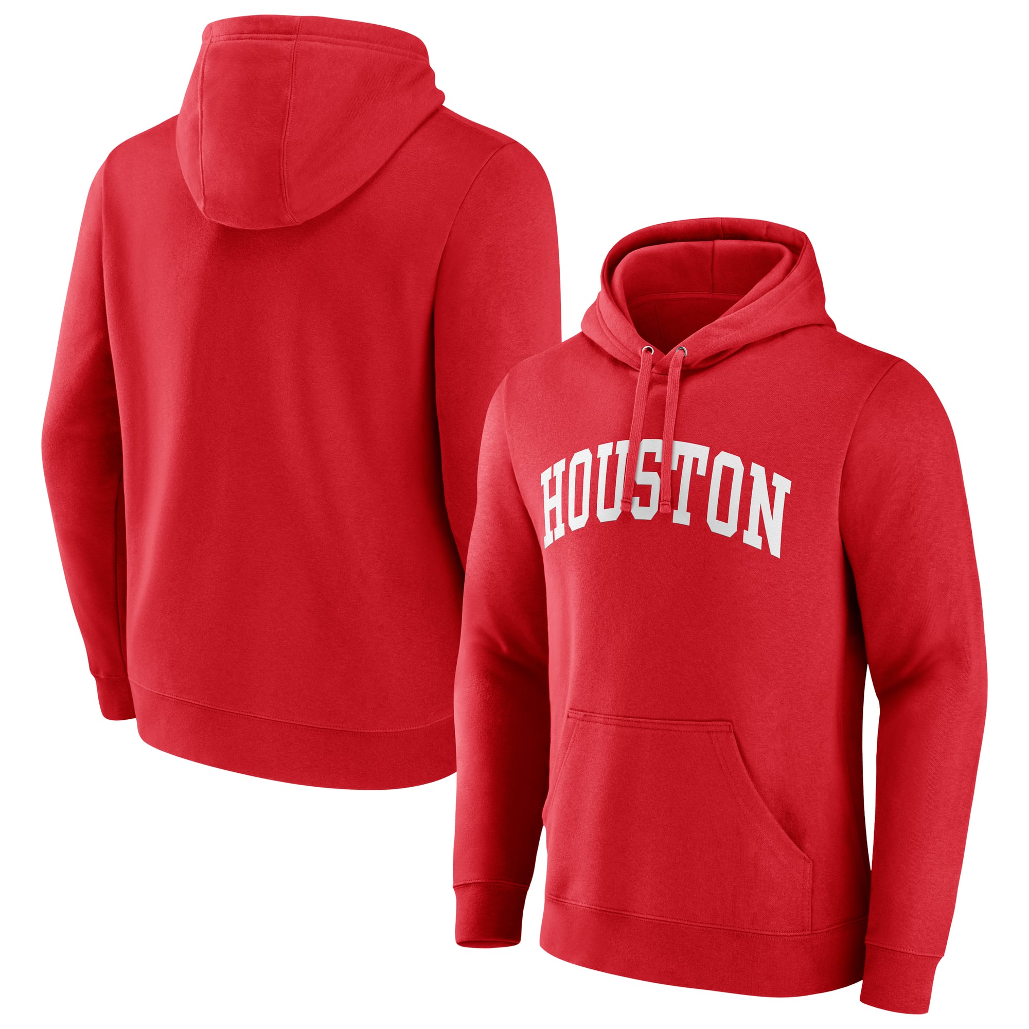 Men's Red Houston Cougars Arch Pullover Hoodie