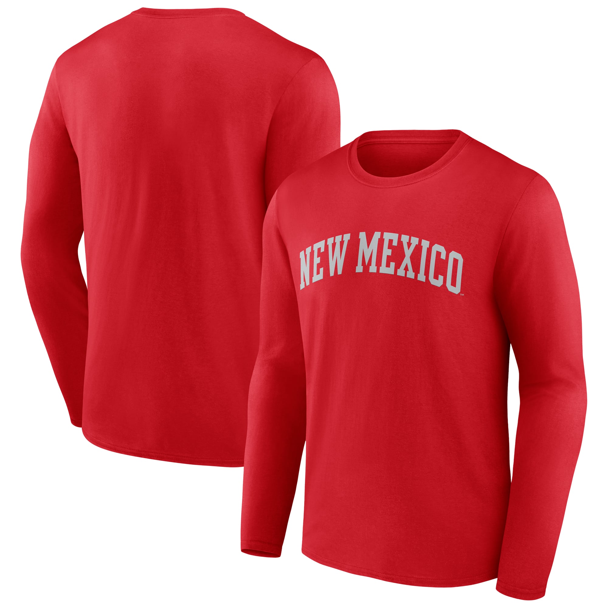 Men's Cherry New Mexico Lobos Arch Long Sleeve T-Shirt