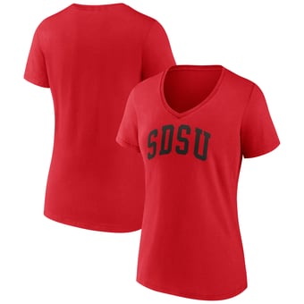 Women's Cardinal San Diego State Aztecs Arch V-Neck T-Shirt