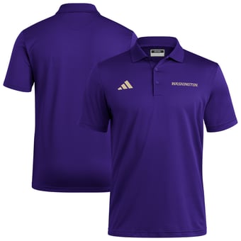 Men's adidas Purple Washington Huskies Ultimate 365 Ottoman Polo Shirt