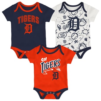 Infant Outerstuff Detroit Tigers All Day Play Three-Piece Bodysuit Set