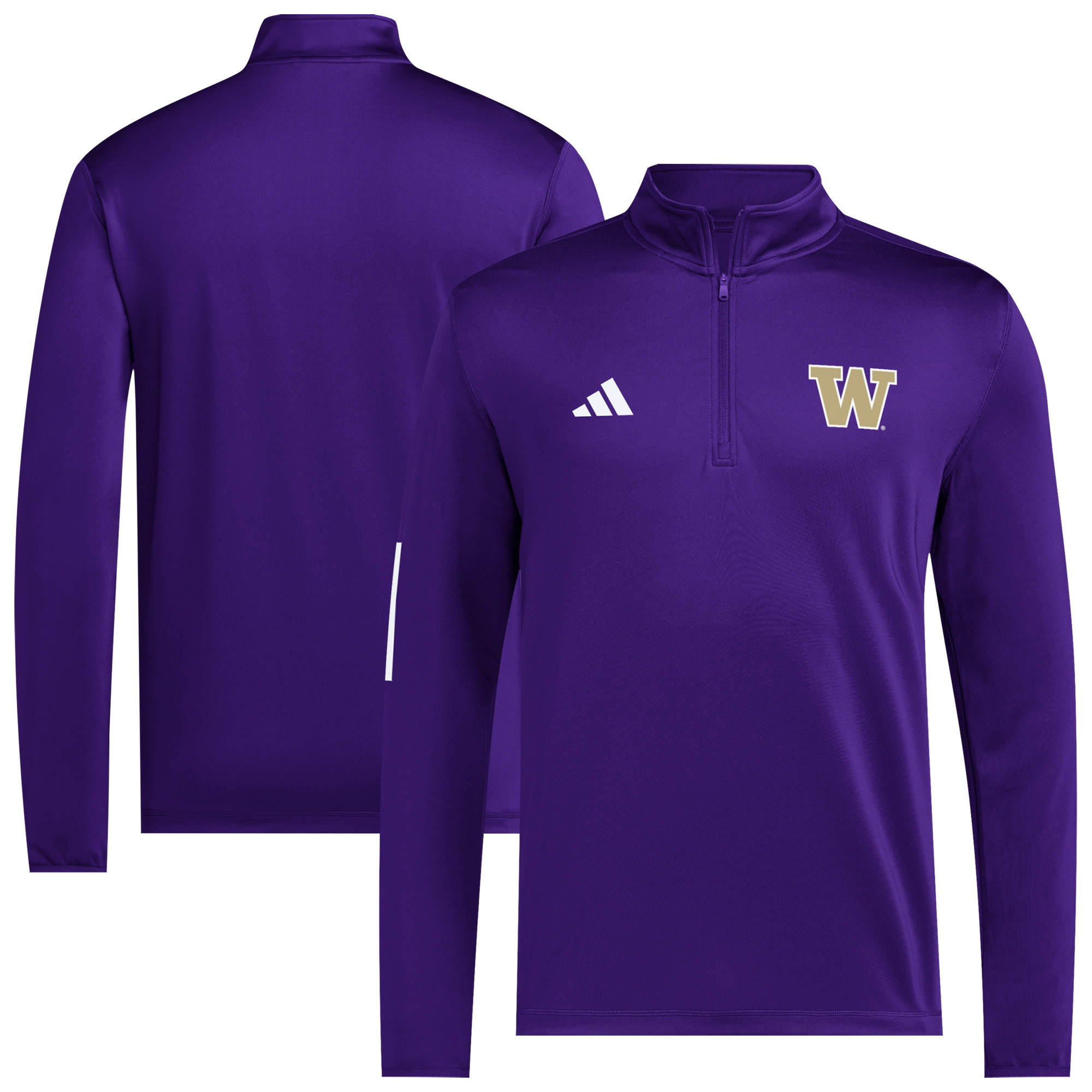 Men’s adidas Purple Washington Huskies Half-Zip Golf Jacket Men’s adidas Purple Washington Huskies Half-Zip Golf Jacket