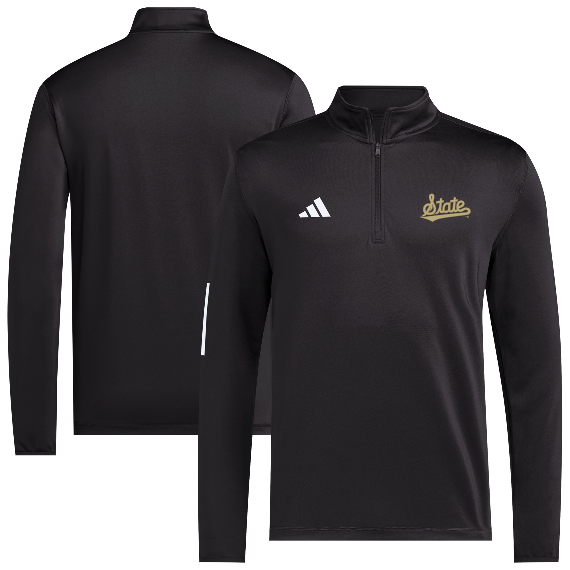 Men’s adidas Black Mississippi State Bulldogs Half-Zip Golf Jacket Men’s adidas Black Mississippi State Bulldogs Half-Zip Golf Jacket