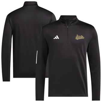 Men's adidas Black Mississippi State Bulldogs Half-Zip Golf Jacket