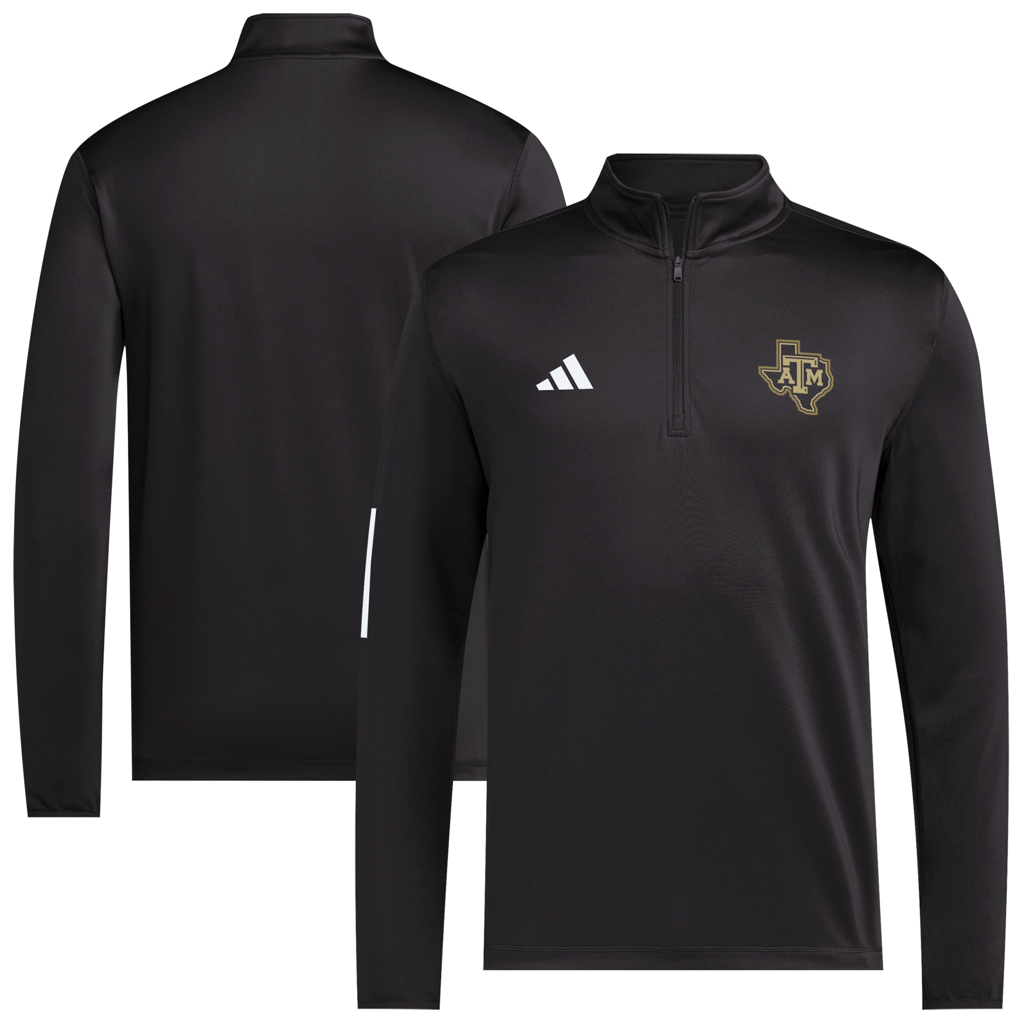 Men’s adidas Black Texas A&M Aggies Half-Zip Golf Jacket Men’s adidas Black Texas A&M Aggies Half-Zip Golf Jacket