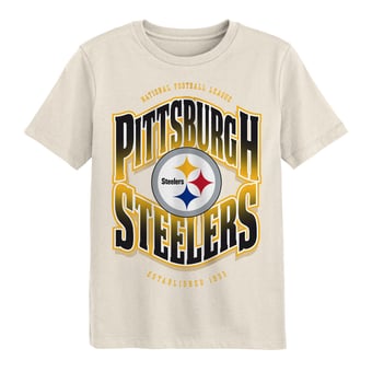 Youth Outerstuff Cream Pittsburgh Steelers Huddle T-Shirt