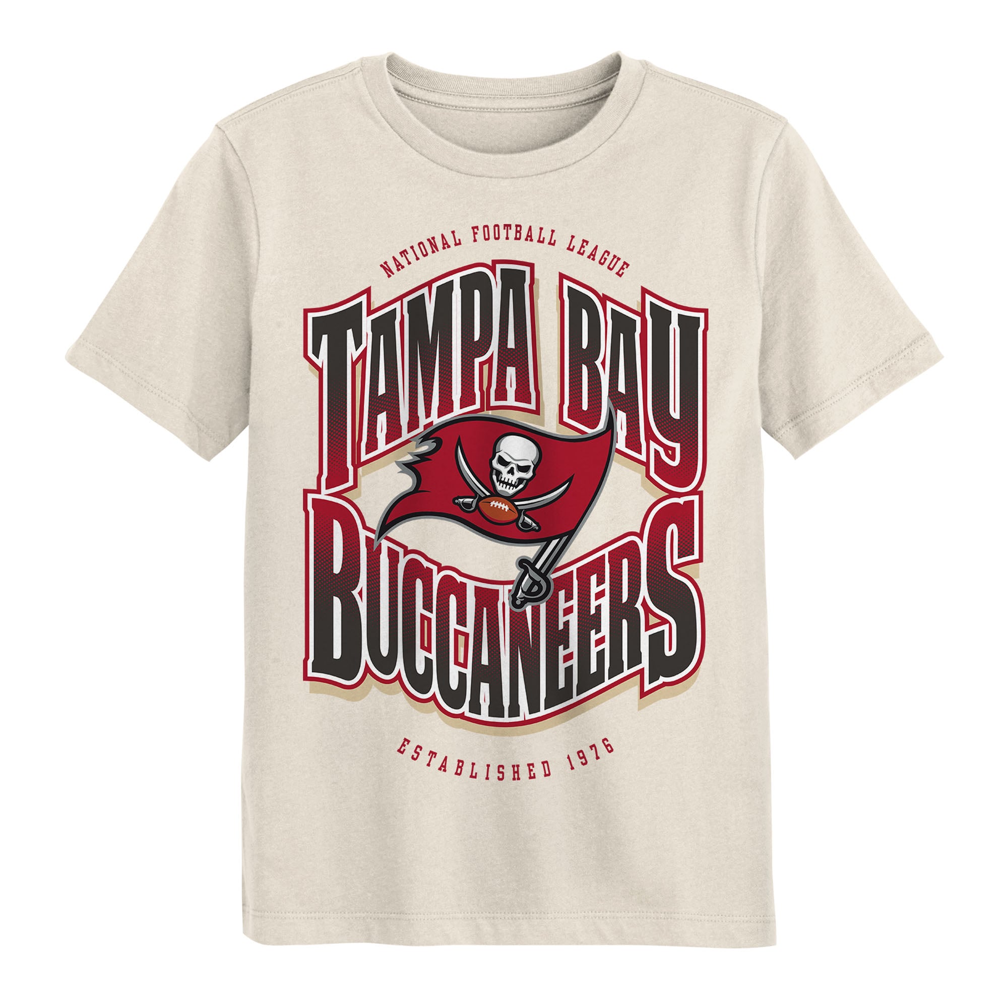 Youth Outerstuff Cream Tampa Bay Buccaneers Huddle T-Shirt