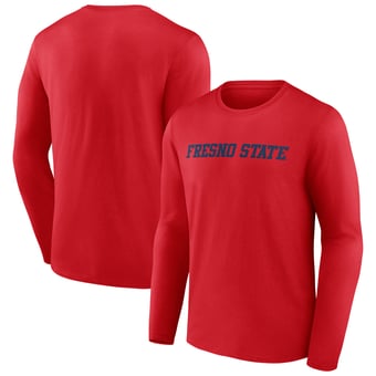 Men's Red Fresno State Bulldogs Arch Long Sleeve T-Shirt