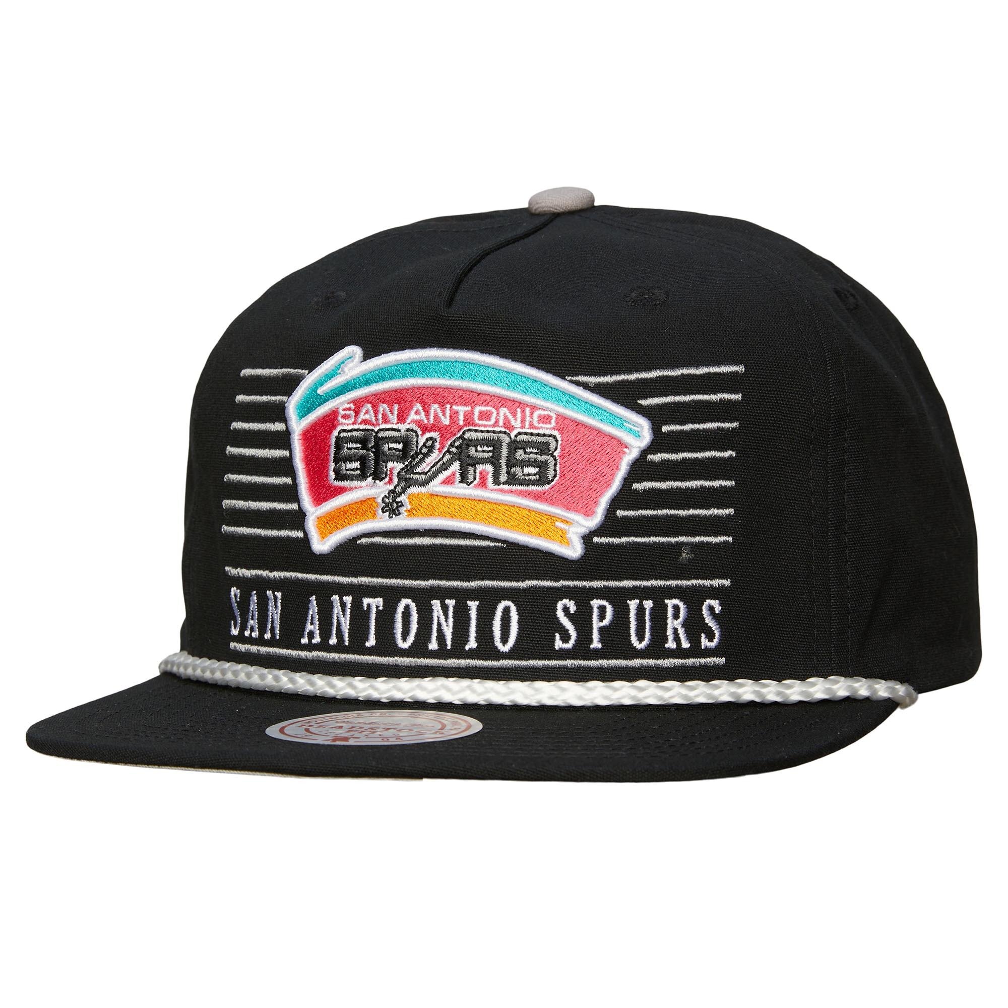 Men's Mitchell & Ness Black San Antonio Spurs Ascend Deadstock Snapback Hat