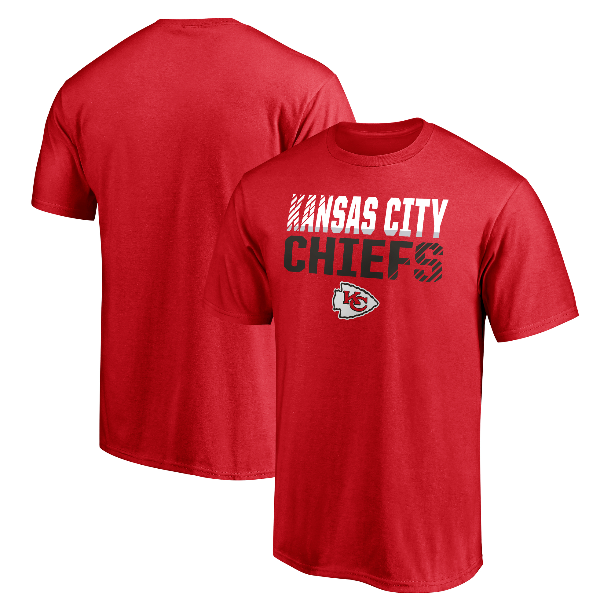 Men's Red Kansas City Chiefs Stripes T-Shirt