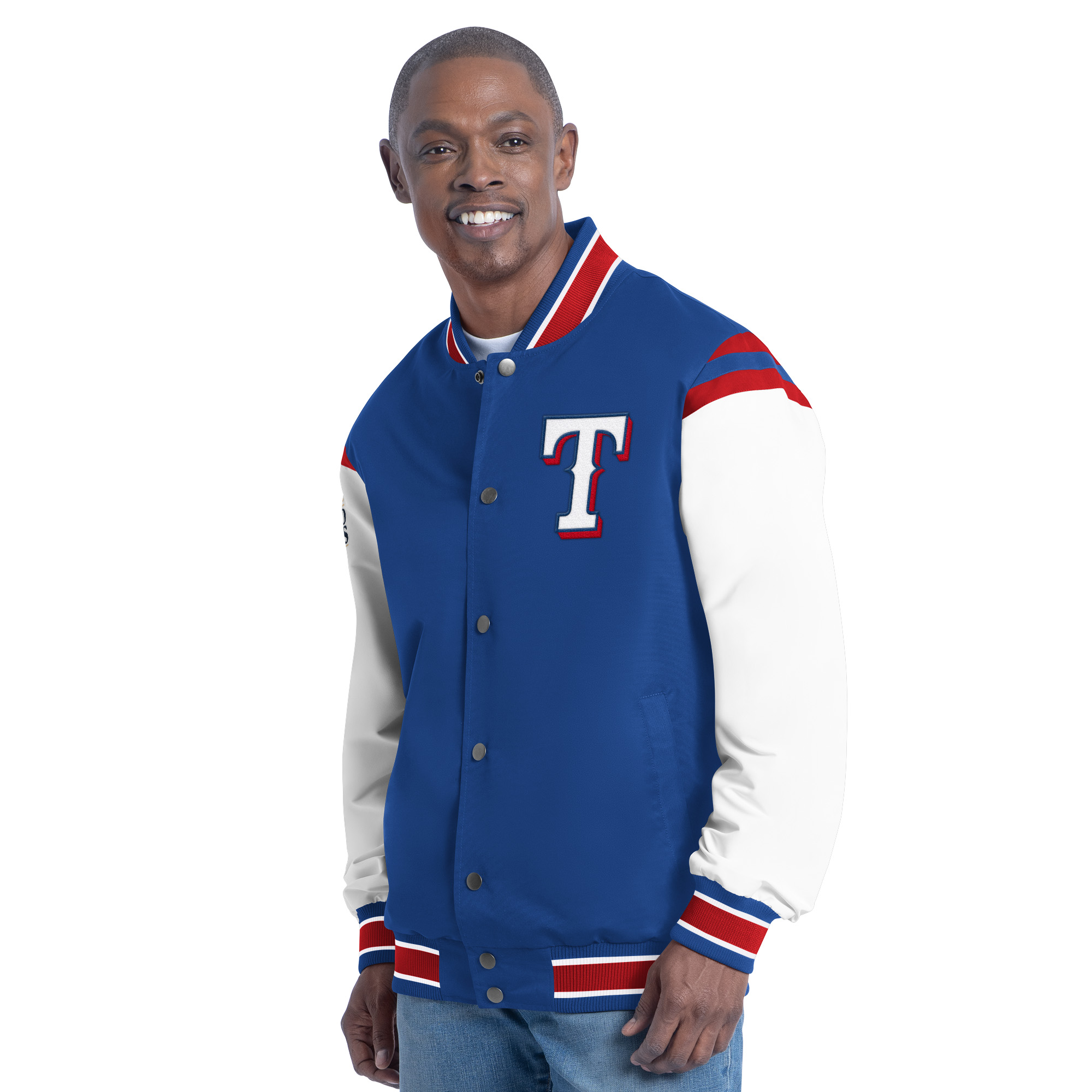 Men’s G-III Sports by Carl Banks Royal Texas Rangers Recruit Commemorative Full-Snap Varsity Jacket Men’s G-III Sports by Carl Banks Royal Texas Rangers Recruit Commemorative Full-Snap Varsity Jacket
