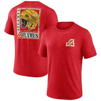 Men's  Red Atlanta Flames Earnest Will Tri-Blend T-Shirt