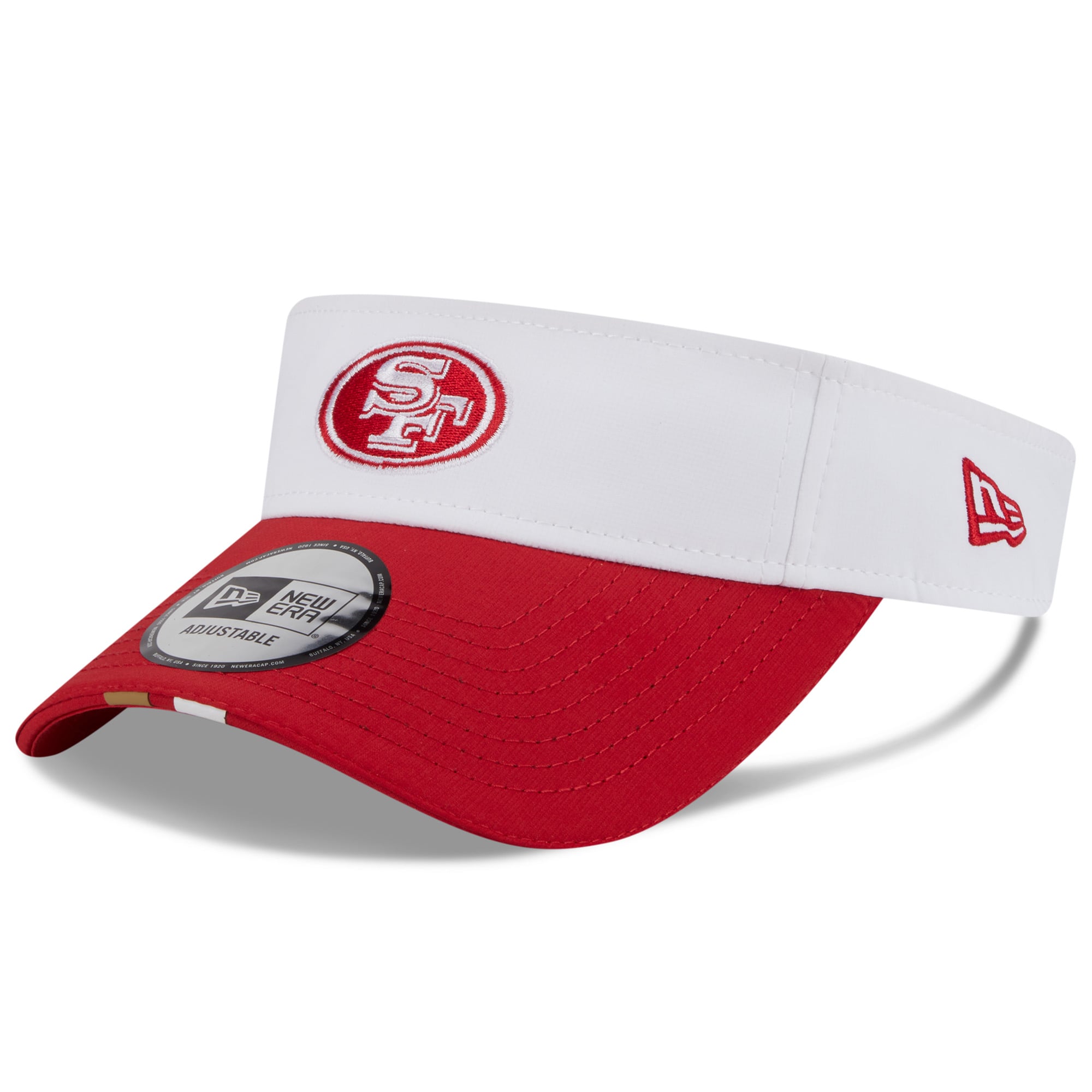 Men’s New Era White/Scarlet San Francisco 49ers 2025 NFL Training Camp Adjustable Visor Men’s New Era White/Scarlet San Francisco 49ers 2025 NFL Training Camp Adjustable Visor