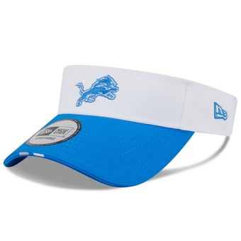 Men's New Era  White/Blue Detroit Lions 2025 NFL Training Camp Adjustable Visor