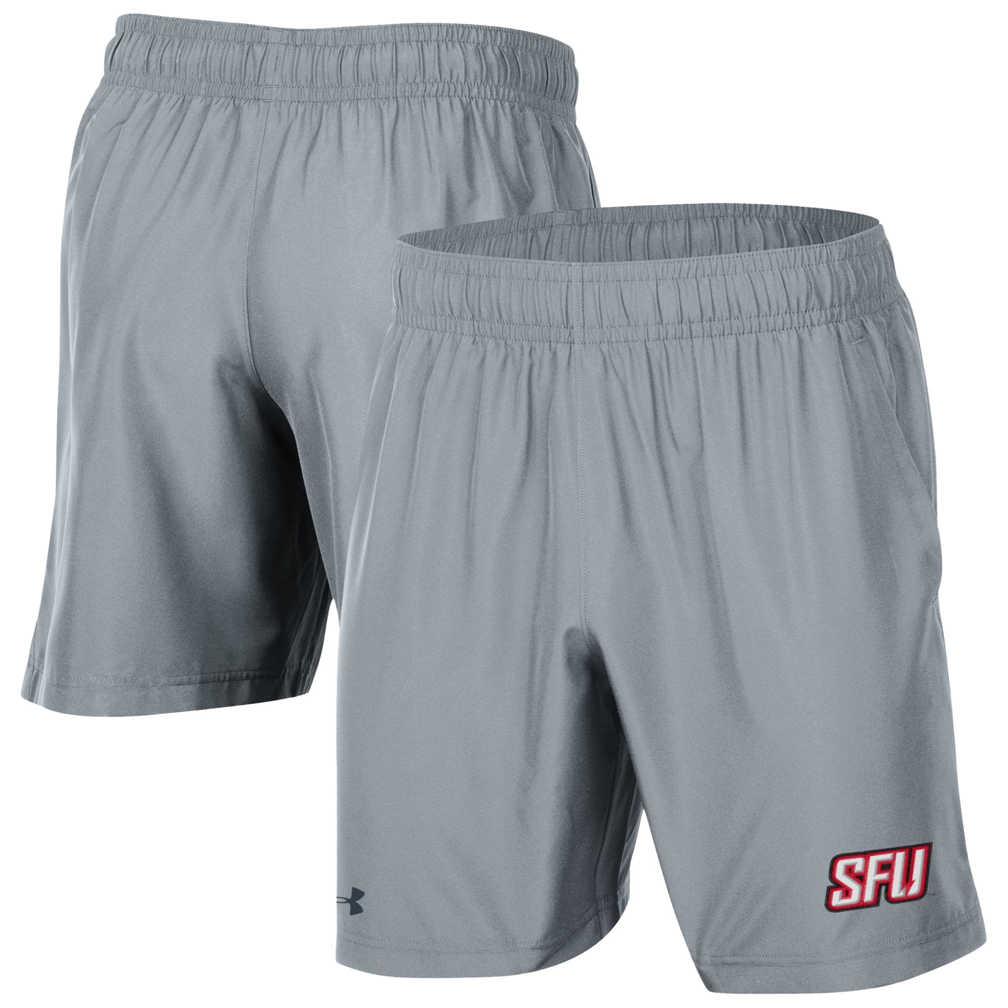Men's Under Armour Gray Saint Francis Red Flash Woven Shorts