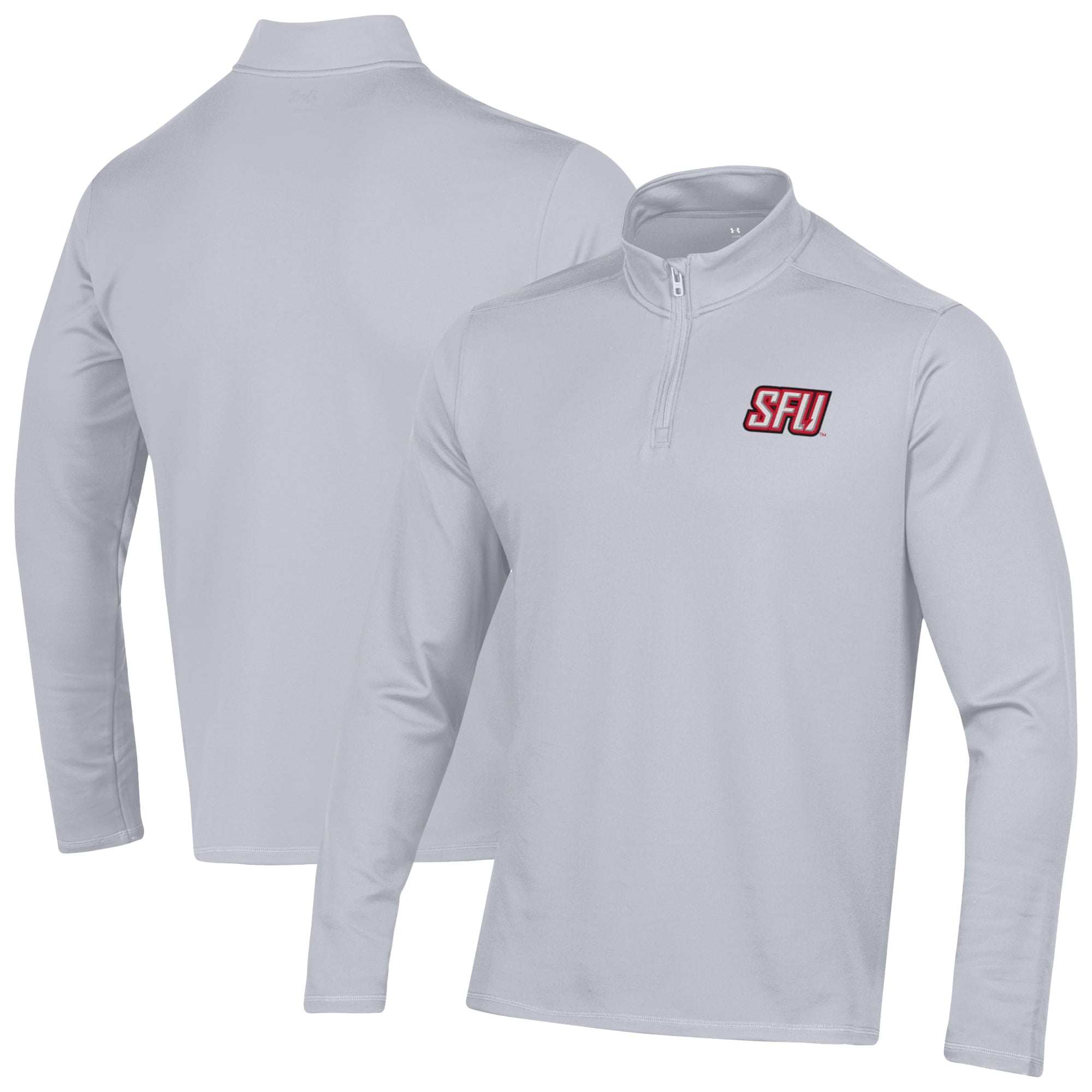 Men's Under Armour  Gray Saint Francis Red Flash Motion Quarter-Zip Jacket