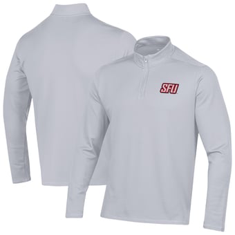 Men's Under Armour  Gray Saint Francis Red Flash Motion Quarter-Zip Jacket