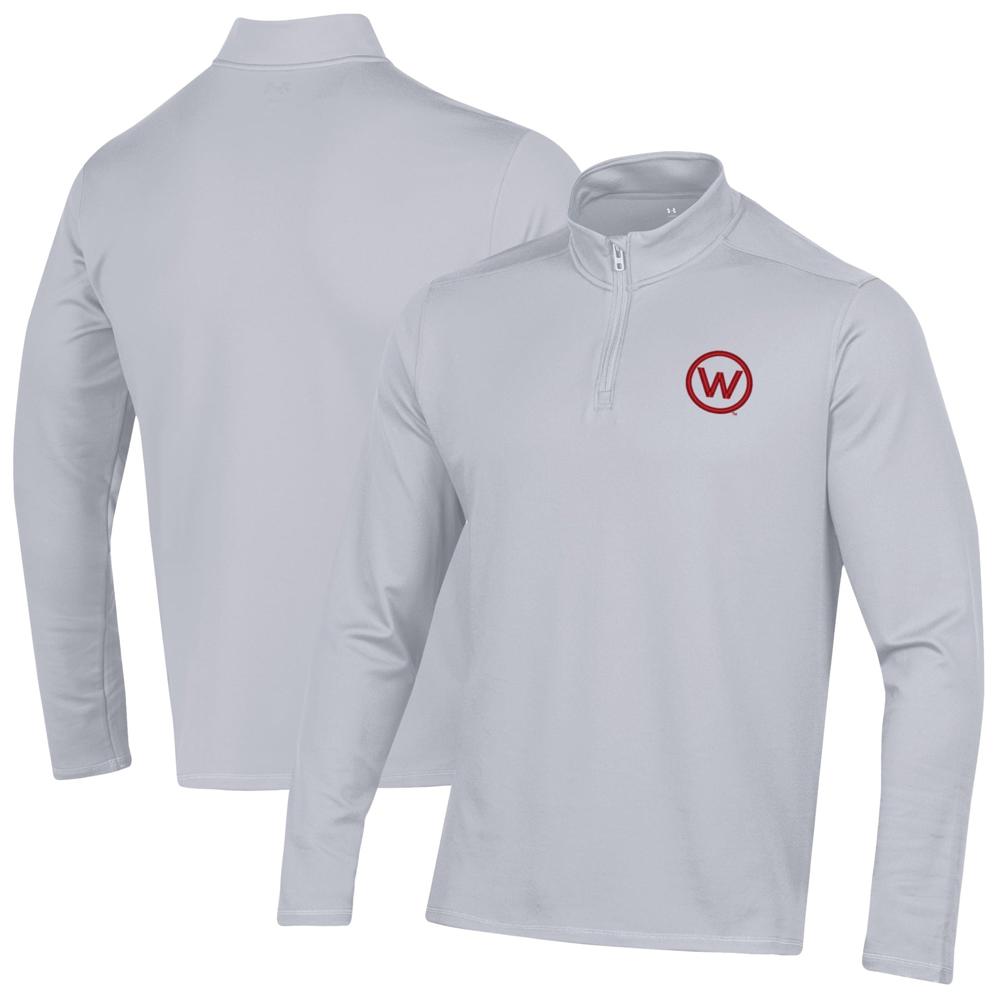 Men's Under Armour Gray Wisconsin Badgers Motion Quarter-Zip Jacket