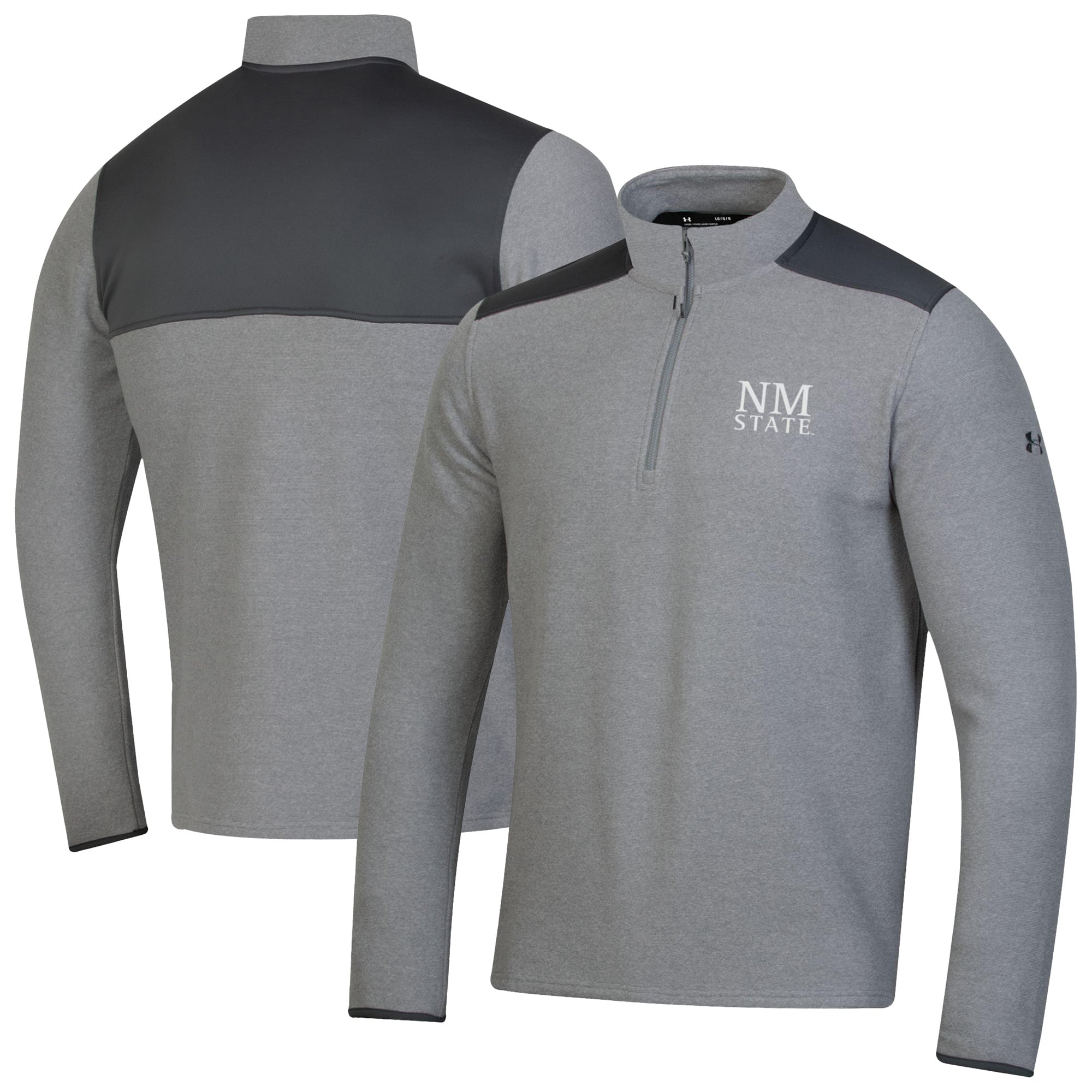 Men's Under Armour  Gray New Mexico State Aggies CGI Microfleece Quarter-Zip Jacket