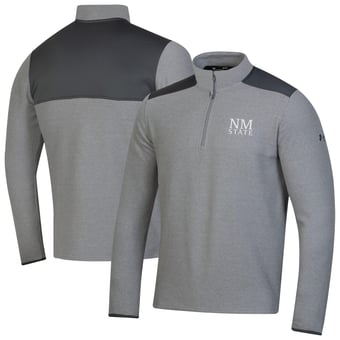 Men's Under Armour  Gray New Mexico State Aggies CGI Microfleece Quarter-Zip Jacket