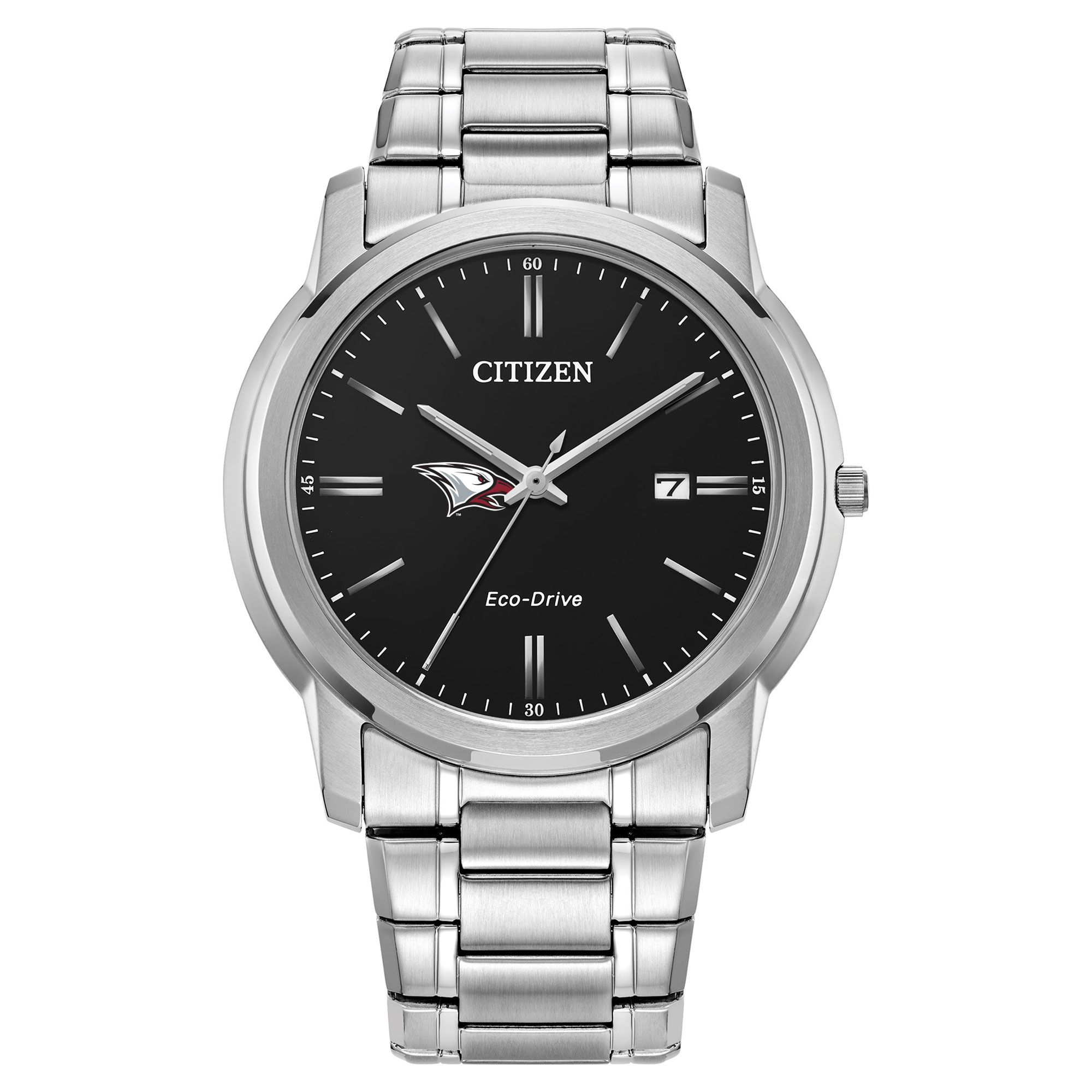 Men's Citizen Watch  Silver North Carolina Central Eagles Eco-Drive Black Dial Watch
