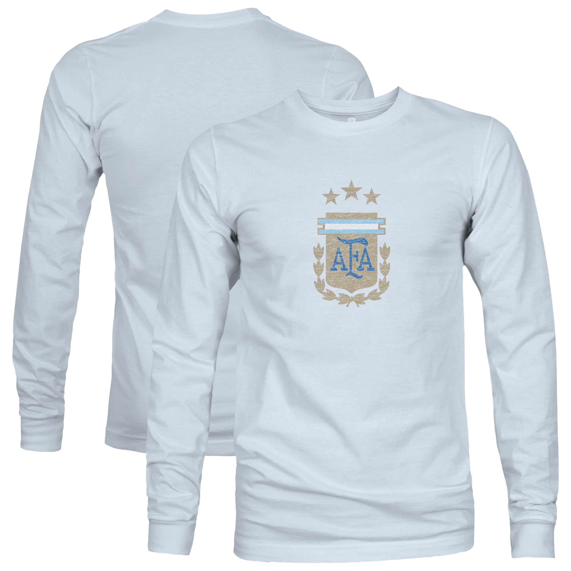 Men's 1863FC Light Blue Argentina National Team Color Badge Long Sleeve T-Shirt