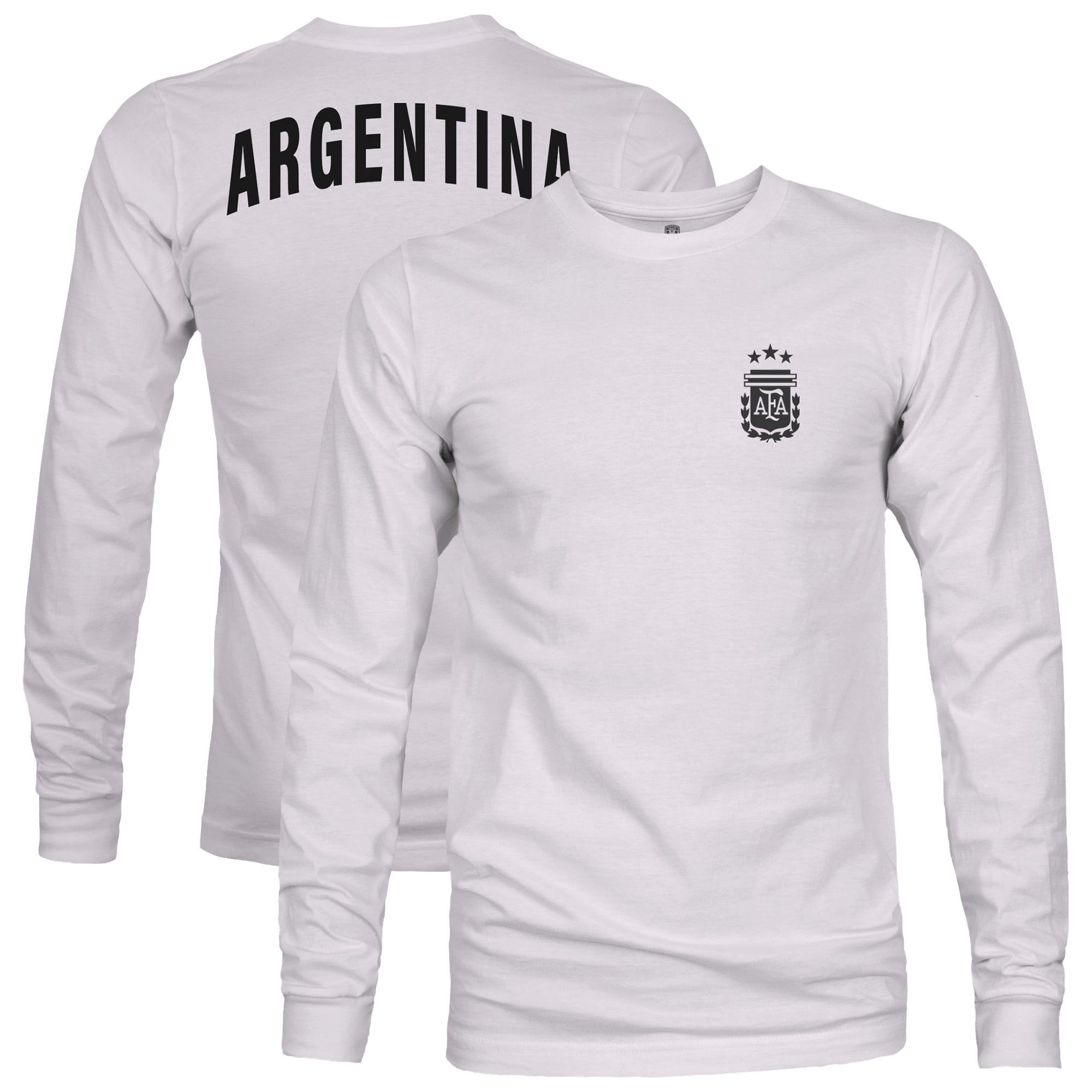 Men's 1863FC Gray Argentina National Team Back Team Arch Long Sleeve T-Shirt
