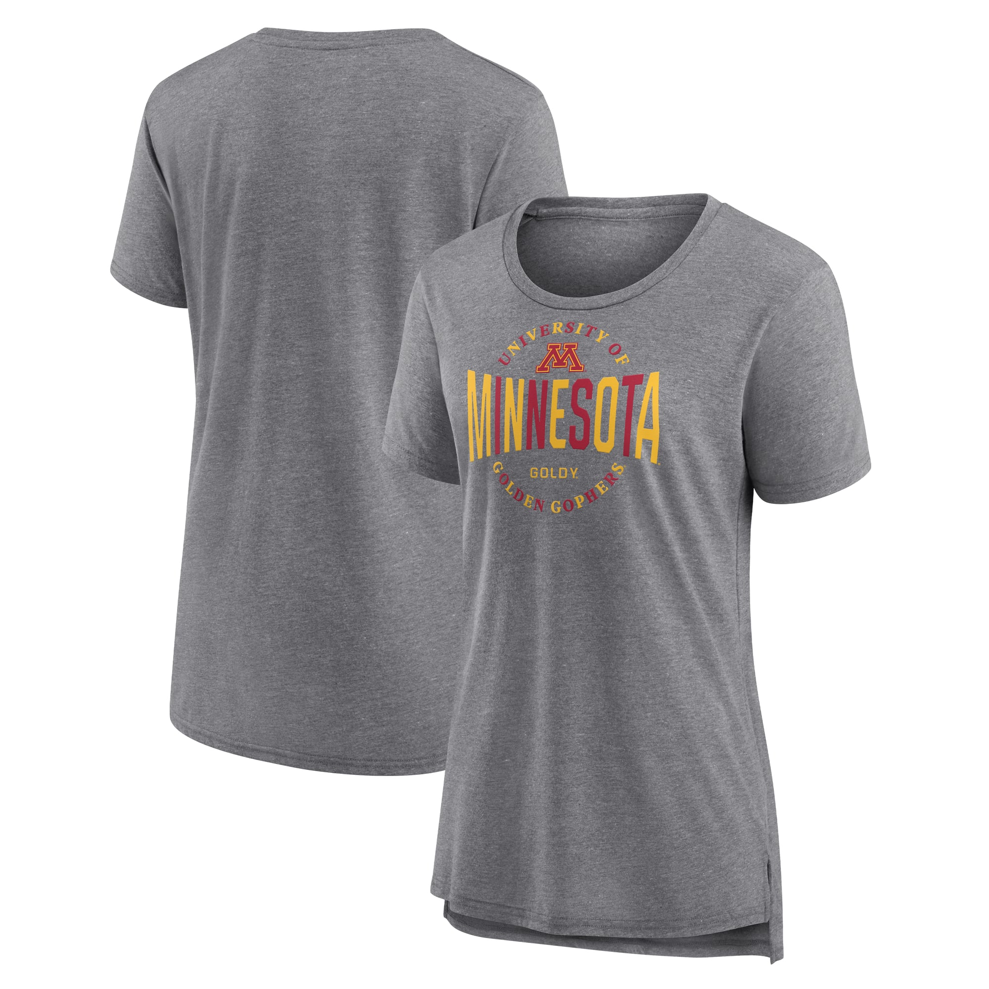 Women's Gray Minnesota Golden Gophers Break It Down Tri-Blend T-Shirt