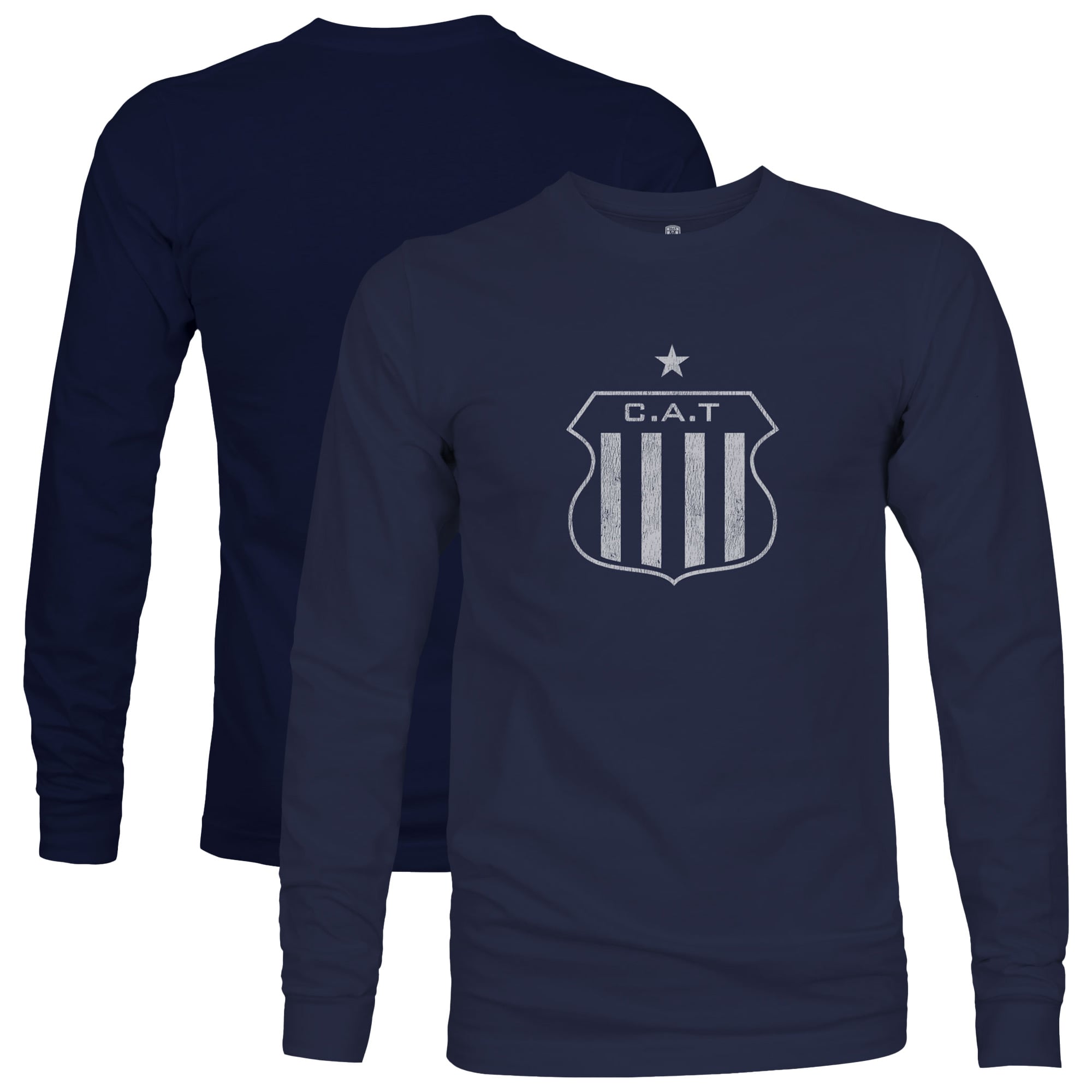 Men's 1863FC  Navy Club Atlético Talleres Mono Badge Long Sleeve T-Shirt