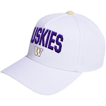 Unisex adidas  White Washington Huskies Locker Room A-Frame Adjustable Hat