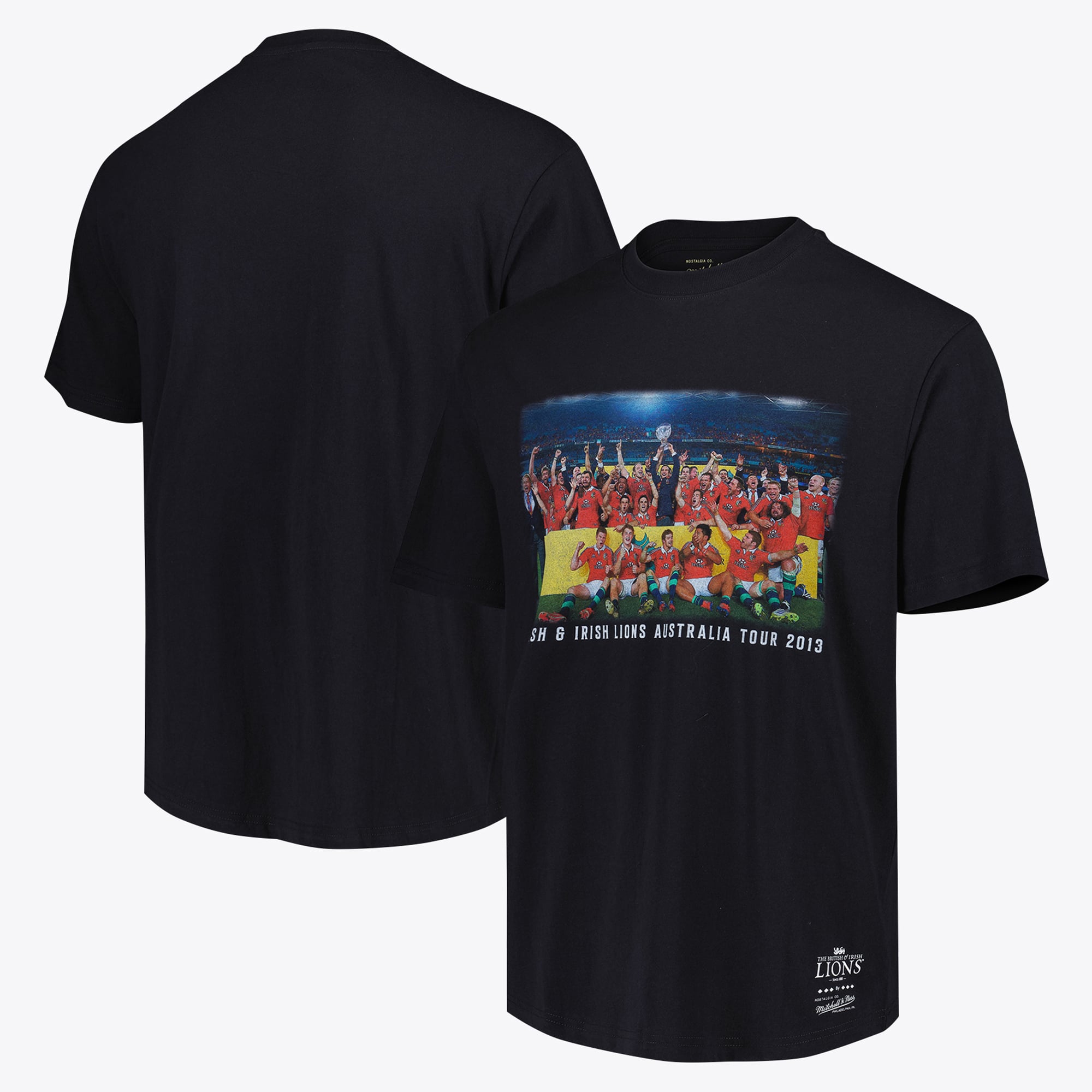 British & Irish Lions x Mitchell & Ness 2013 Team Photo T-Shirt - Nero