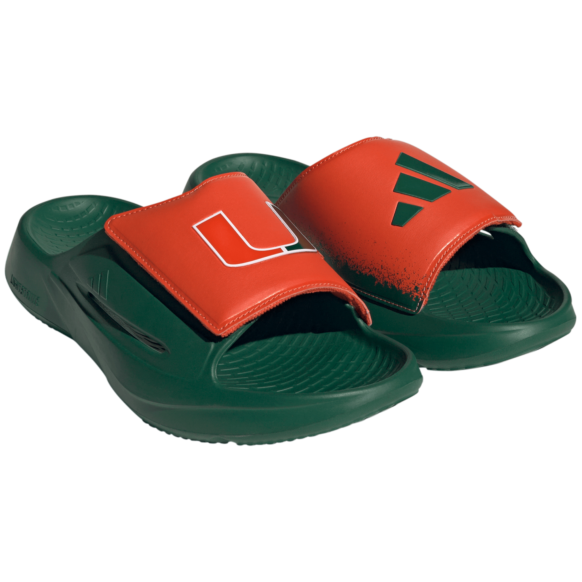Unisex adidas Green Miami Hurricanes Lightblaze Slide Sandals