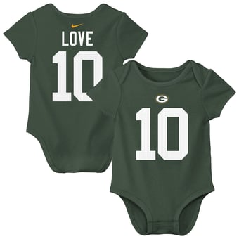 Infant Nike Jordan Love Green Green Bay Packers Name & Number Bodysuit