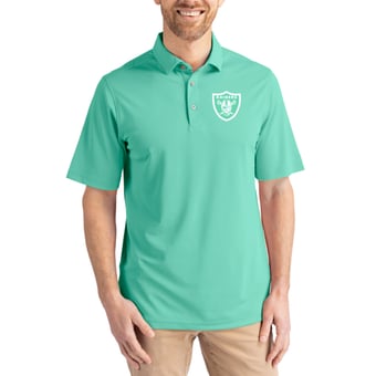 Men's Cutter & Buck  Green Las Vegas Raiders Virtue Eco Pique Recycled Polo