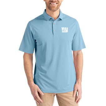 Men's Cutter & Buck  Powder Blue New York Giants Virtue Eco Pique Recycled Polo