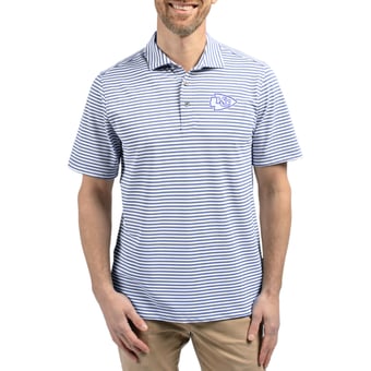 Men's Cutter & Buck Purple Kansas City Chiefs Virtue Eco Pique Stripe Recycled Polo