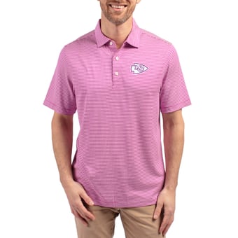 Men's Cutter & Buck Light Purple Kansas City Chiefs Forge Eco Double Stripe Stretch Recycled Polo