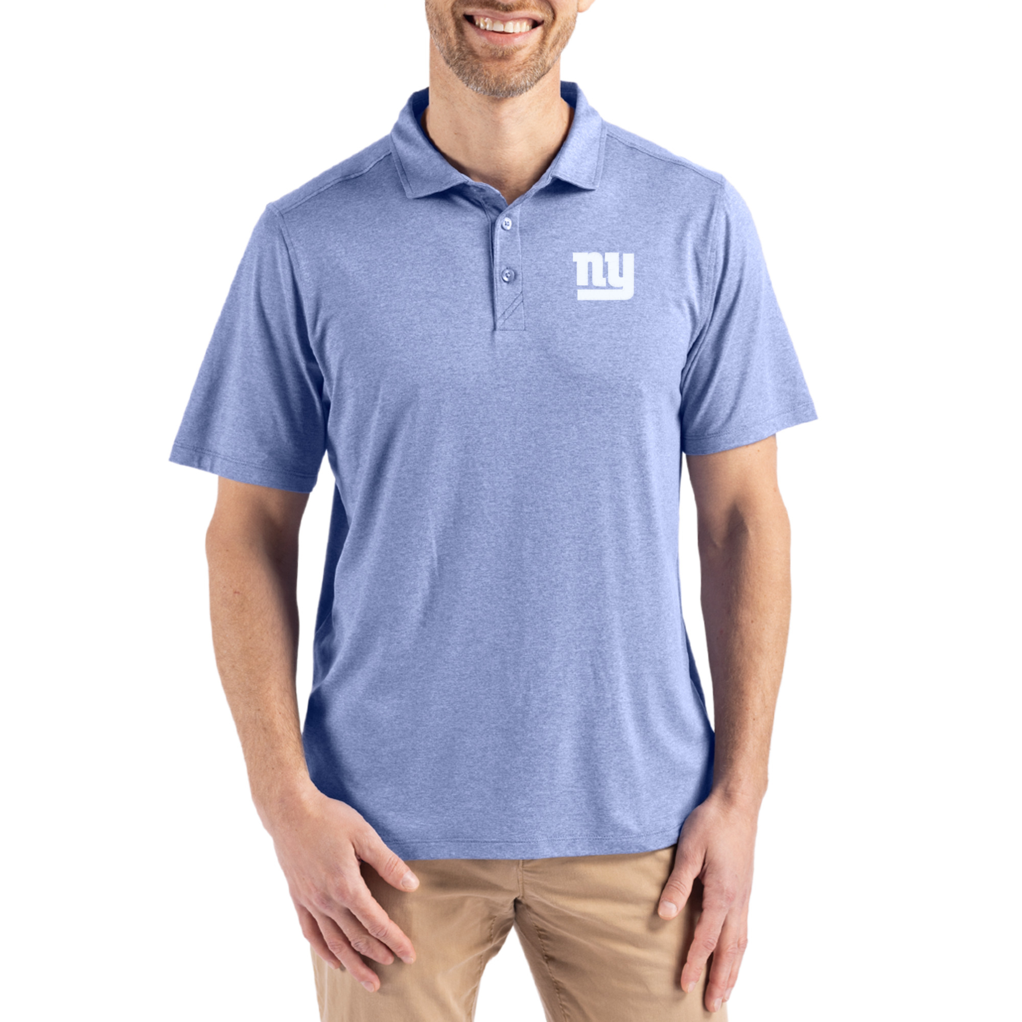 Men's Cutter & Buck  Purple New York Giants Coastline Epic Comfort Eco Recycled Polo