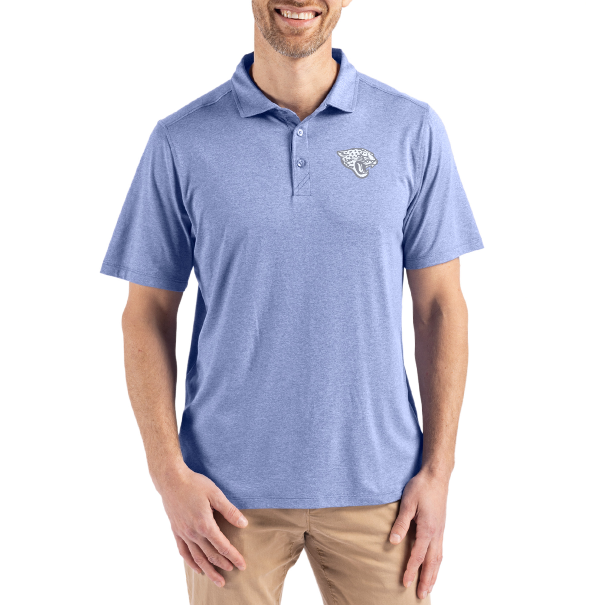 Men's Cutter & Buck Purple Jacksonville Jaguars Coastline Epic Comfort Eco Recycled Polo