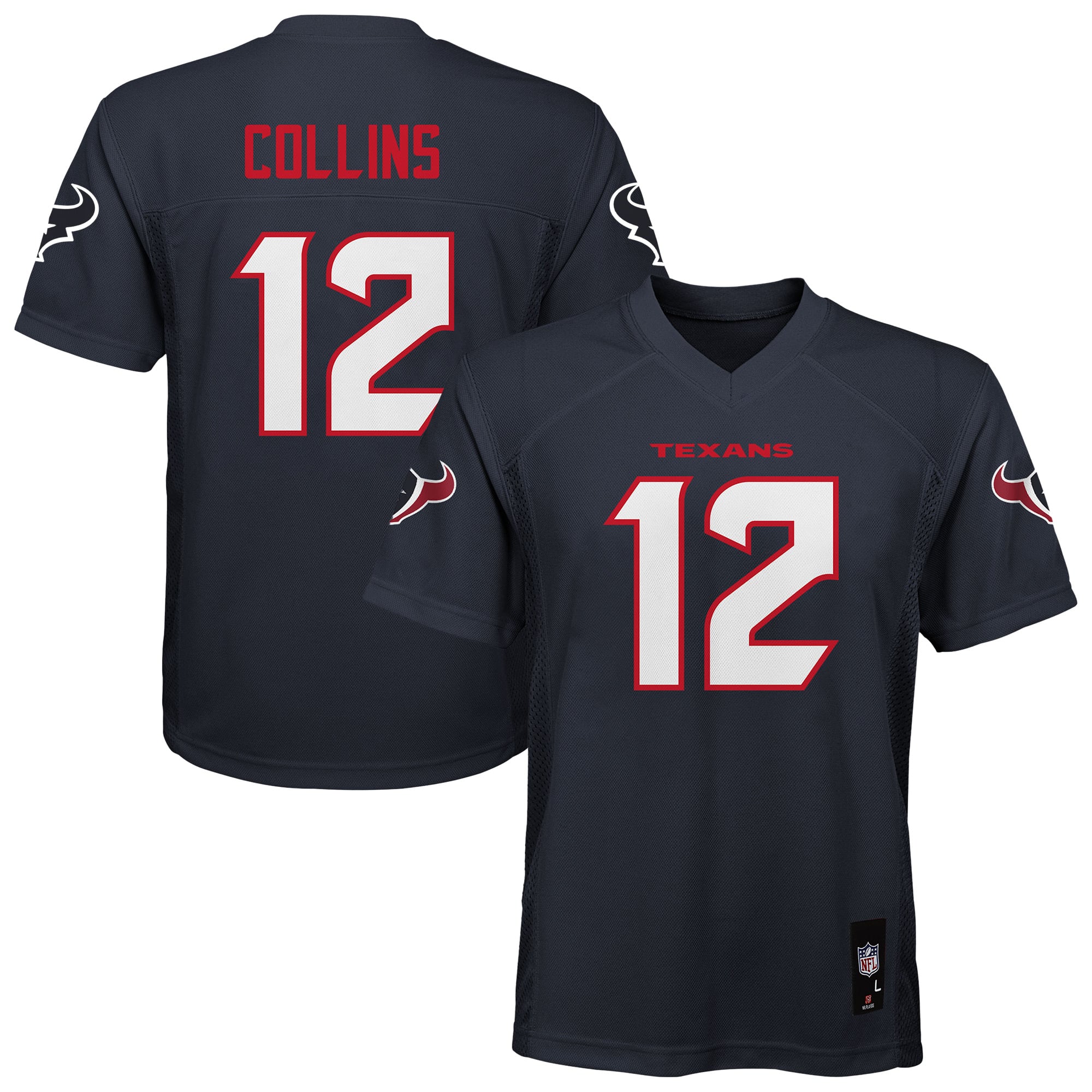 Youth Nico Collins Navy Houston Texans Replica Jersey