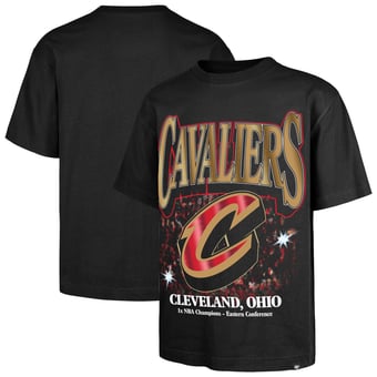 Men's '47 Black Cleveland Cavaliers Past Champs Collection Flashbulb Foundation T-Shirt