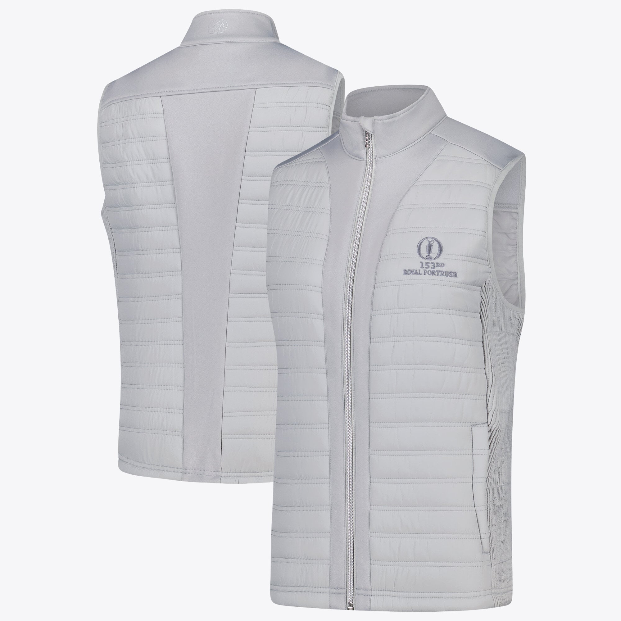 Gilet The 153rd Open Royal Portrush Proquip Luna Quilted - Argento - Donna