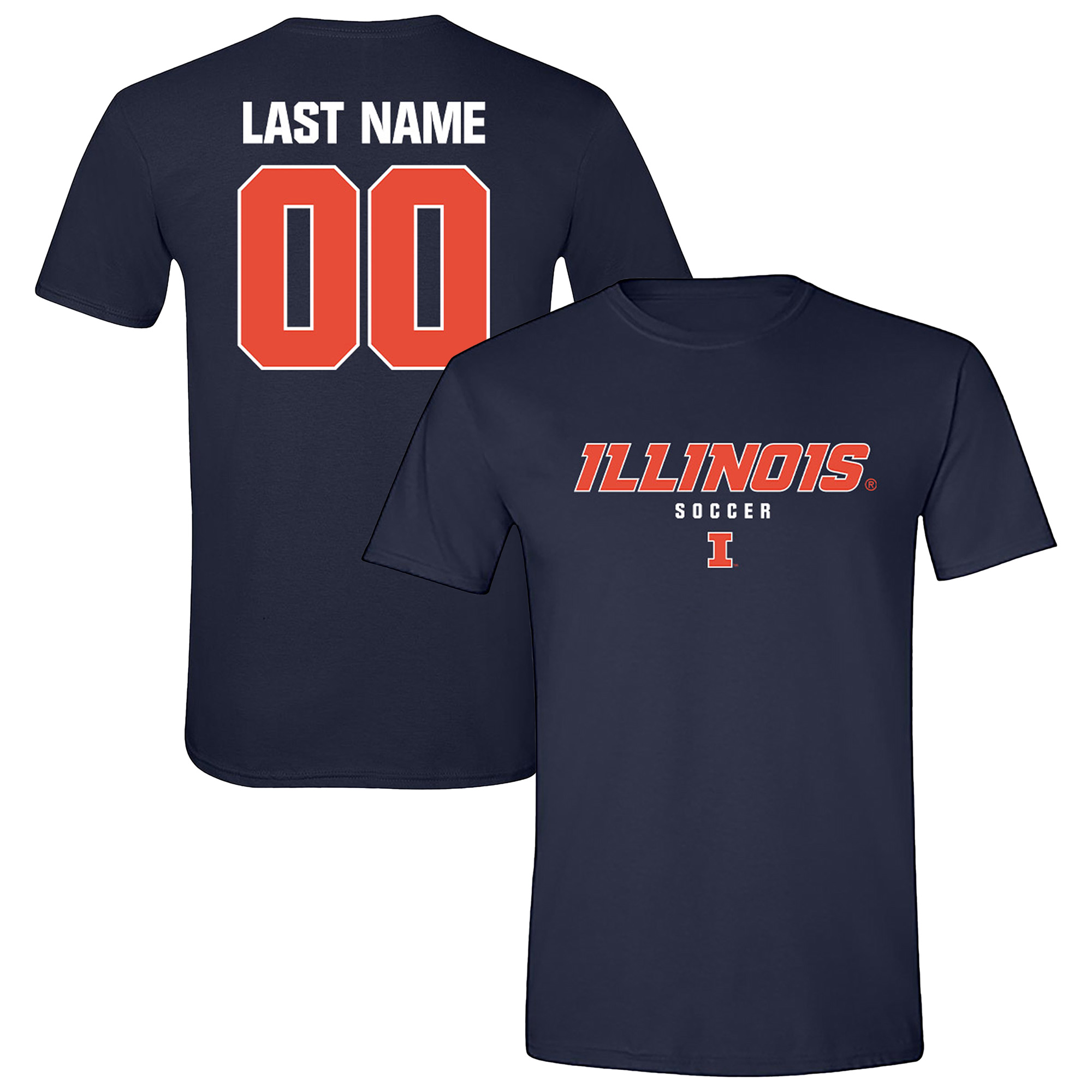 Unisex Navy Illinois Fighting Illini NIL Pick-A-Player Women’s Soccer Shirsey T-Shirt Unisex Navy Illinois Fighting Illini NIL Pick-A-Player Women’s Soccer Shirsey T-Shirt