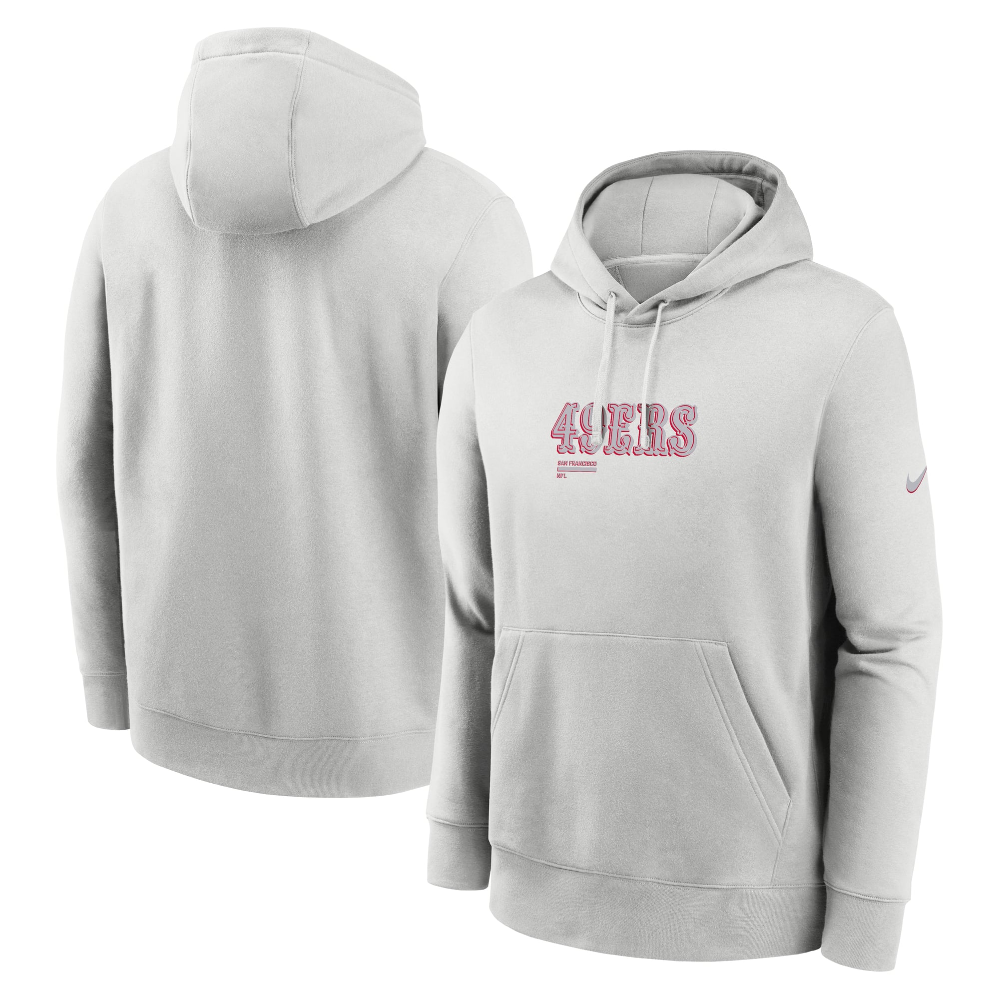 Felpa con cappuccio San Francisco 49ers Nike Edge French Terry Club - Uomo