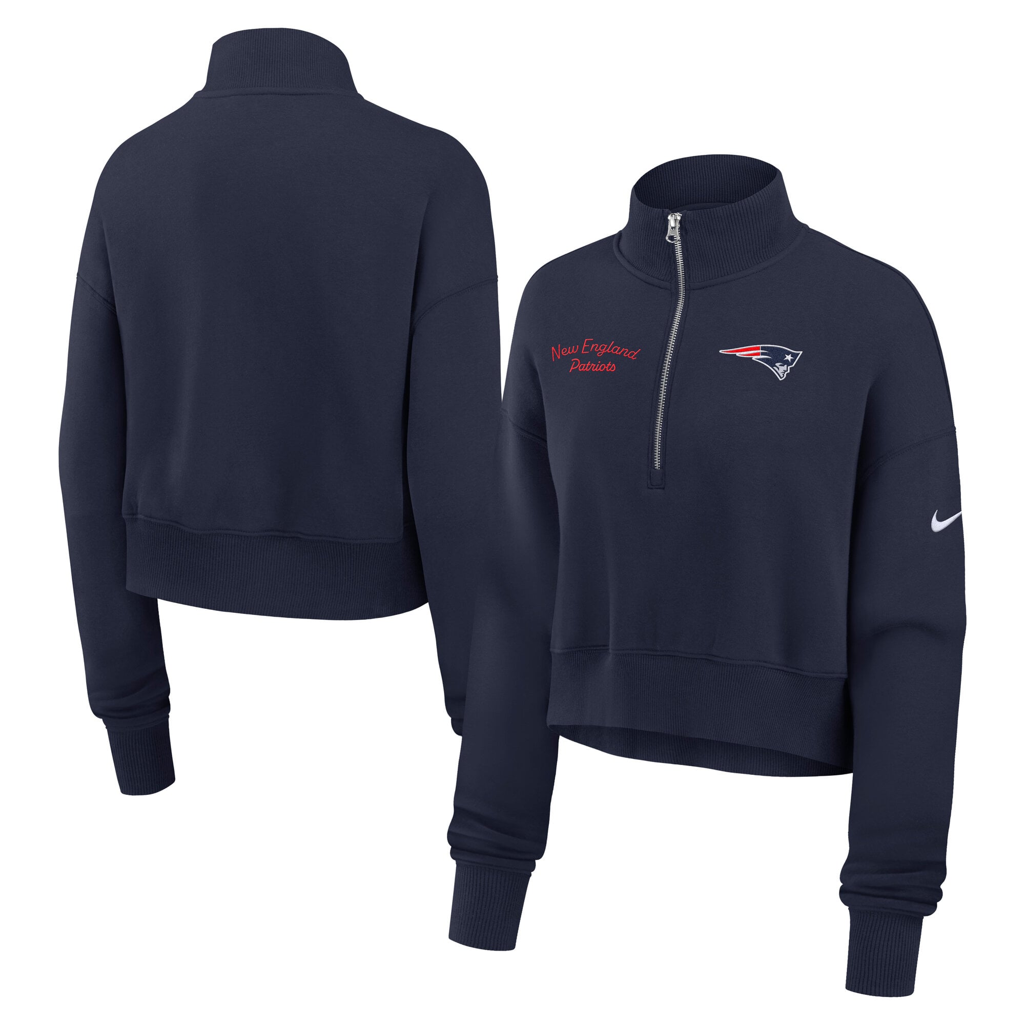 New England Patriots Nike Phoenix Quarter Zip – Womens
